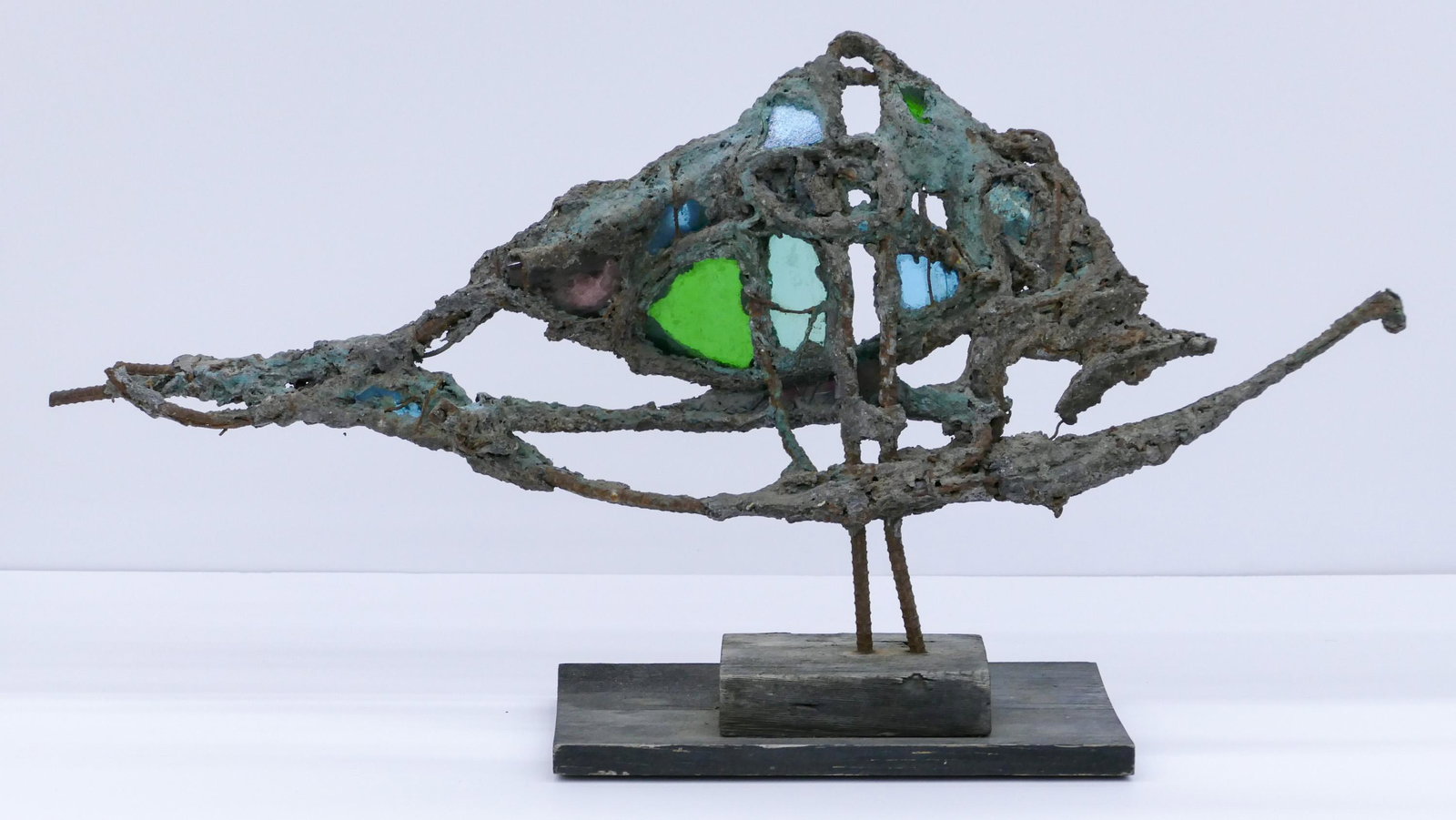 Hilda Morris ''Fish Form'' 1950's Cement and Pigment (1 of 3)