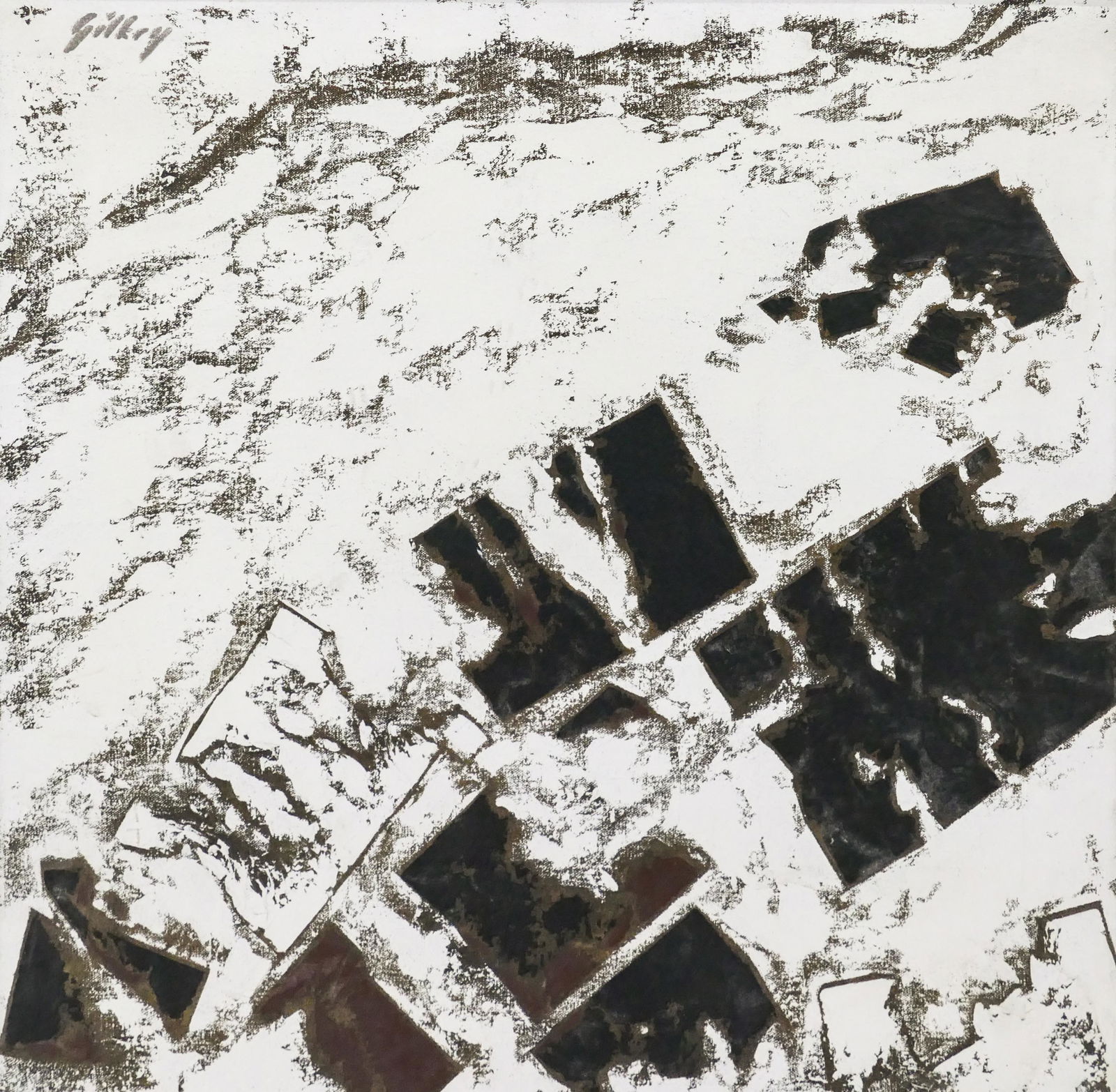 Richard Gilkey ''Untitled'' (Abstraction) 1960's Oil (1 of 2)