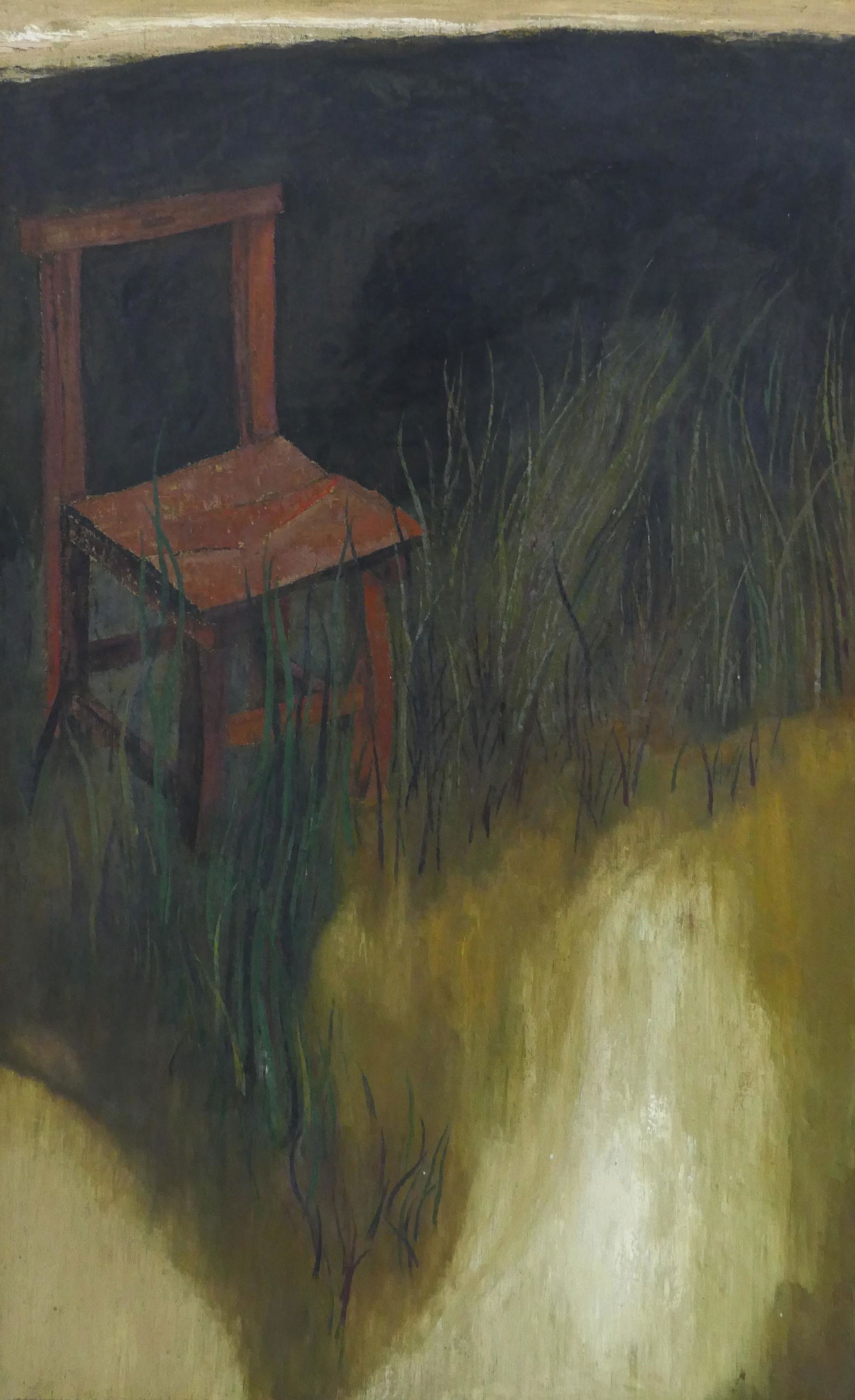 Jack Stangle ''Chair in Field'' 1960's Oil (1 of 3)