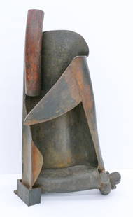 Anthony Caro ''Ready'' (Table Piece) Welded Steel: Anthony Caro (1924-2013 British) "Ready" (Table Piece) Welded and Painted Steel Sculpture 33"x20"x8". No visible signature. Excellent condition. Provenance: Estate of Anne Johnson, Seattle. Co-owner/o