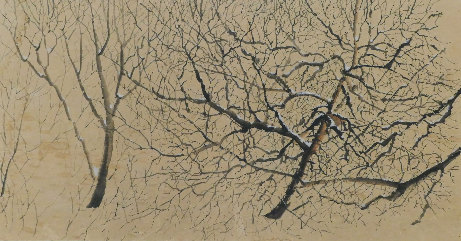 Fay Chong ''January 26'' (Trees) 1969 Watercolor (1 of 3)