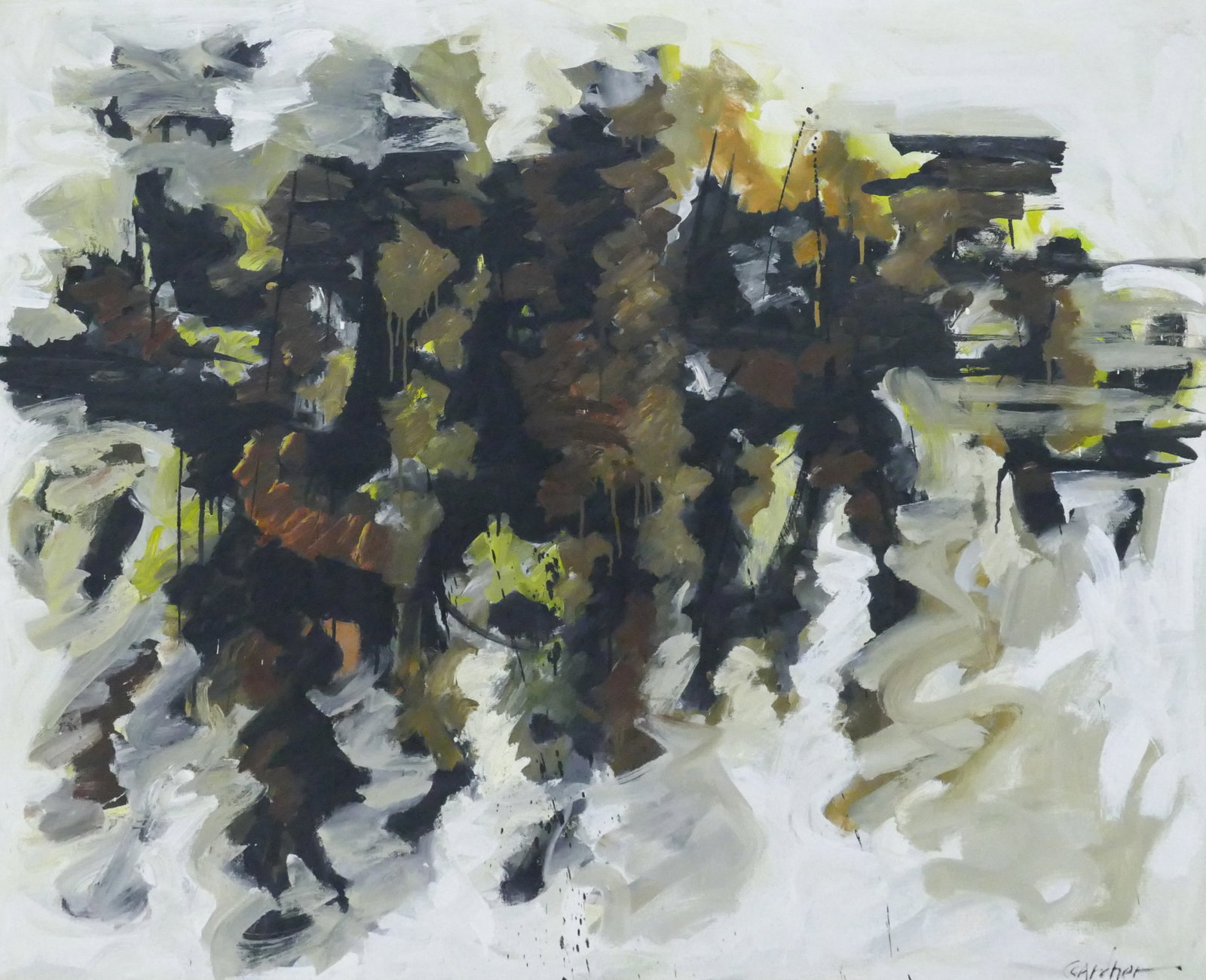 Byron Gardner ''Sauvies Island'' (Abstract) 1961 Oil (1 of 3)