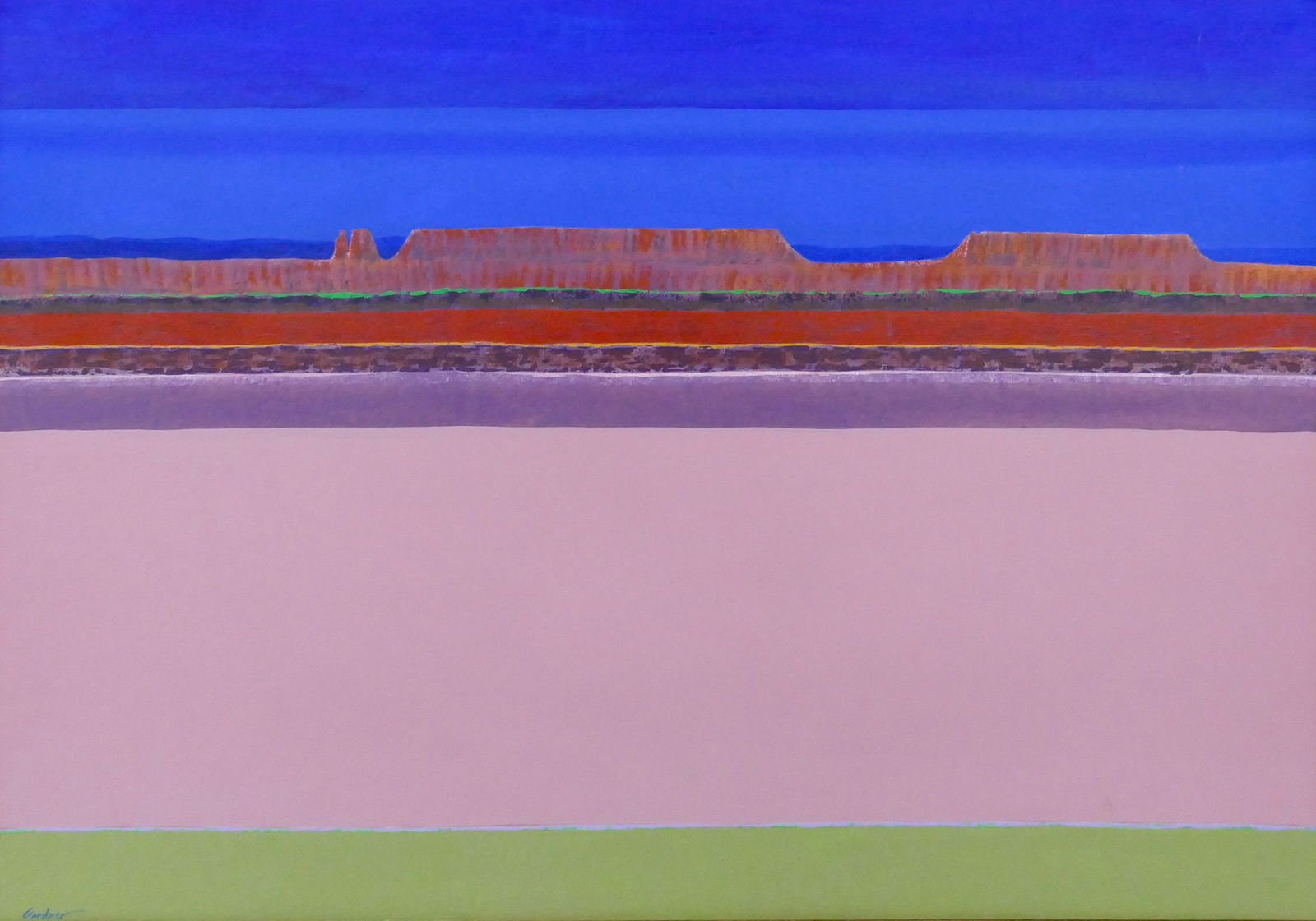 Byron Gardner ''high Desert Landscape Ii'' 1982 Oil Auction