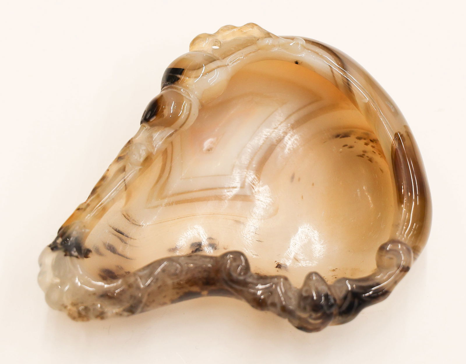 Chinese Agate Bat and Gourd Brush Washer (1 of 5)