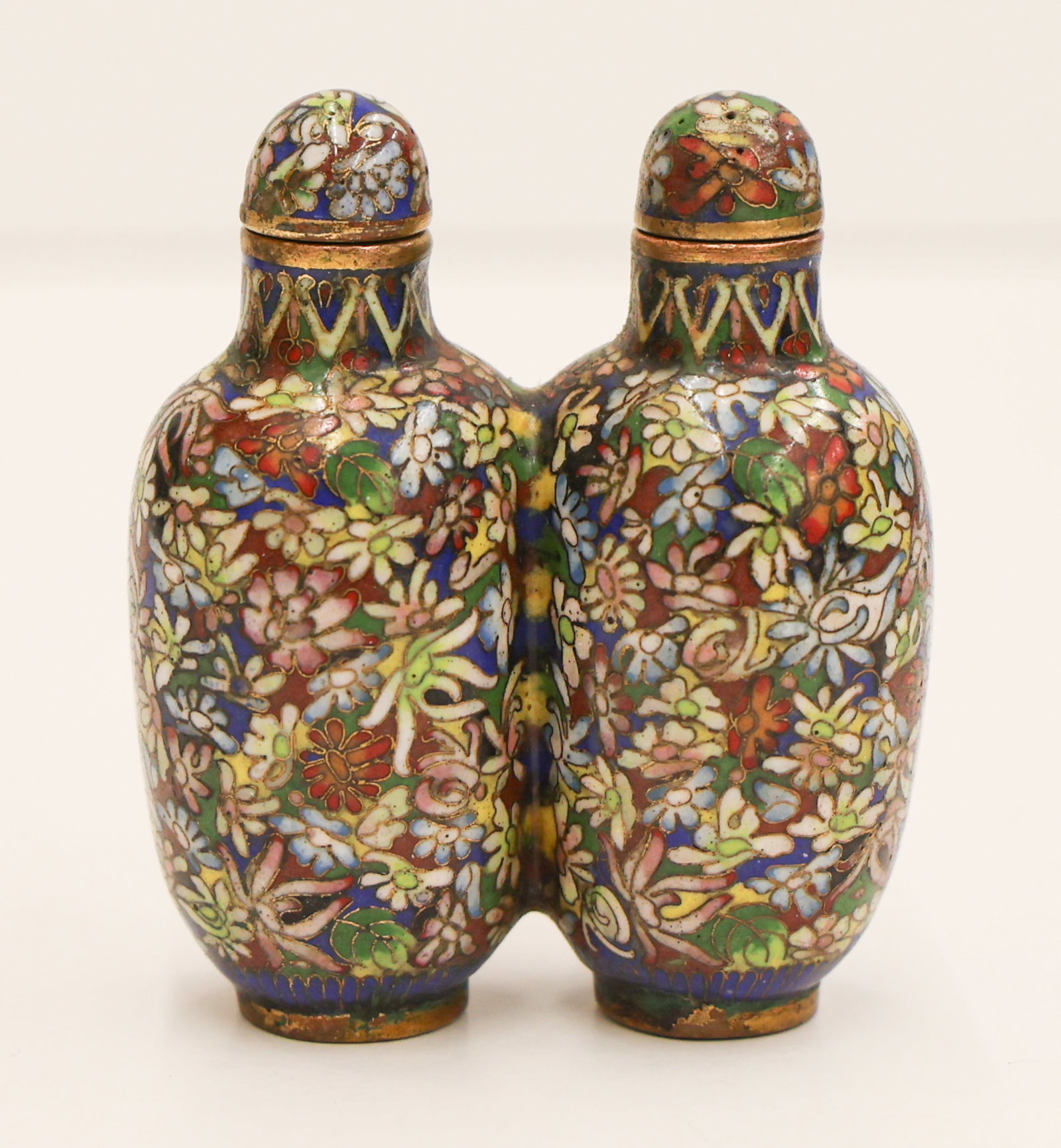 Chinese Cloisonne Millefleur Double Snuff Bottle (1 of 5)