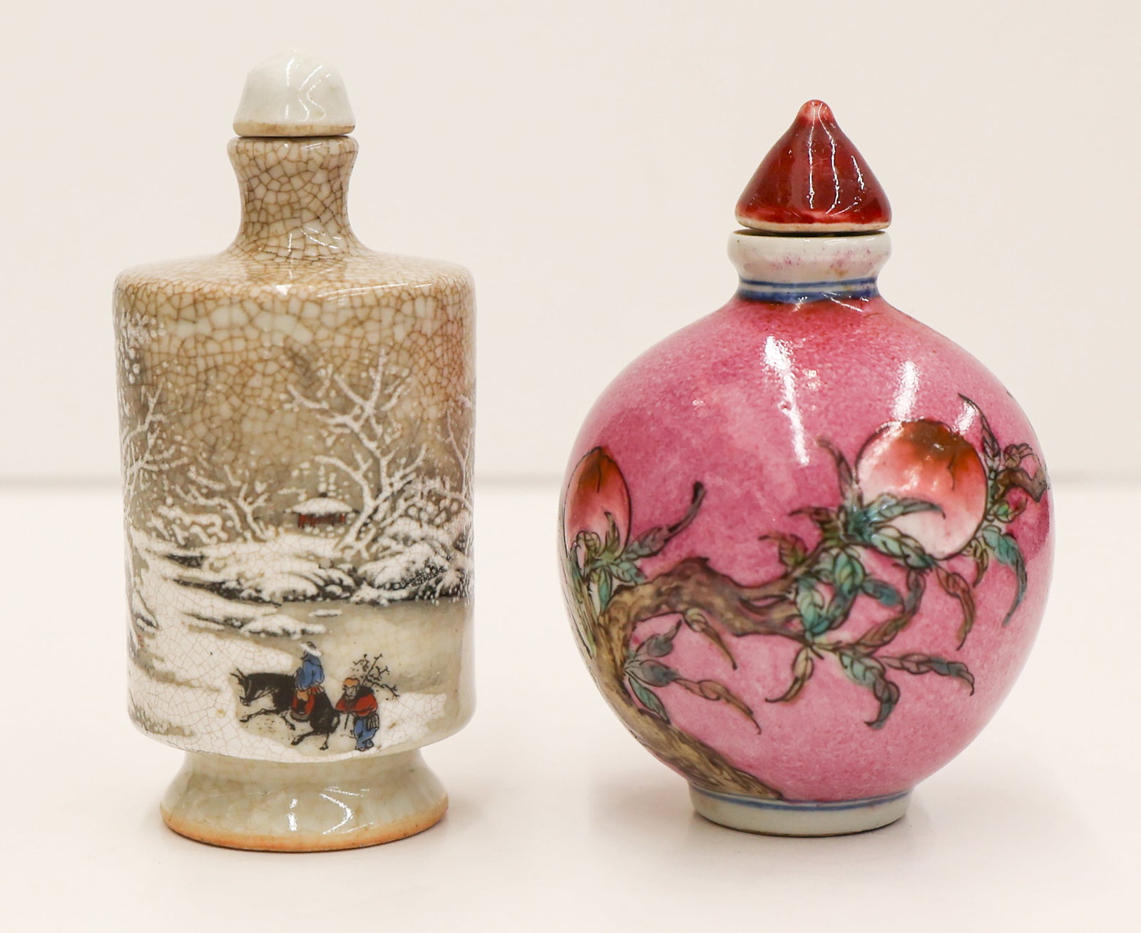 2pc Chinese Republic Porcelain Snuff Bottles (1 of 3)