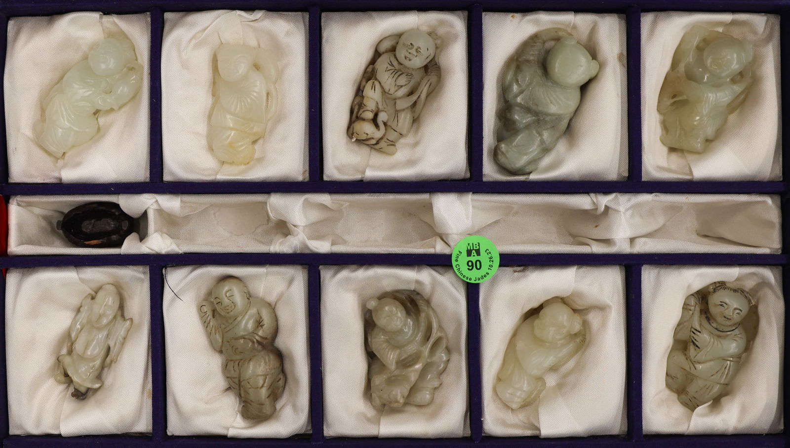 10pc Chinese Jade Standing Figure Carvings (1 of 7)