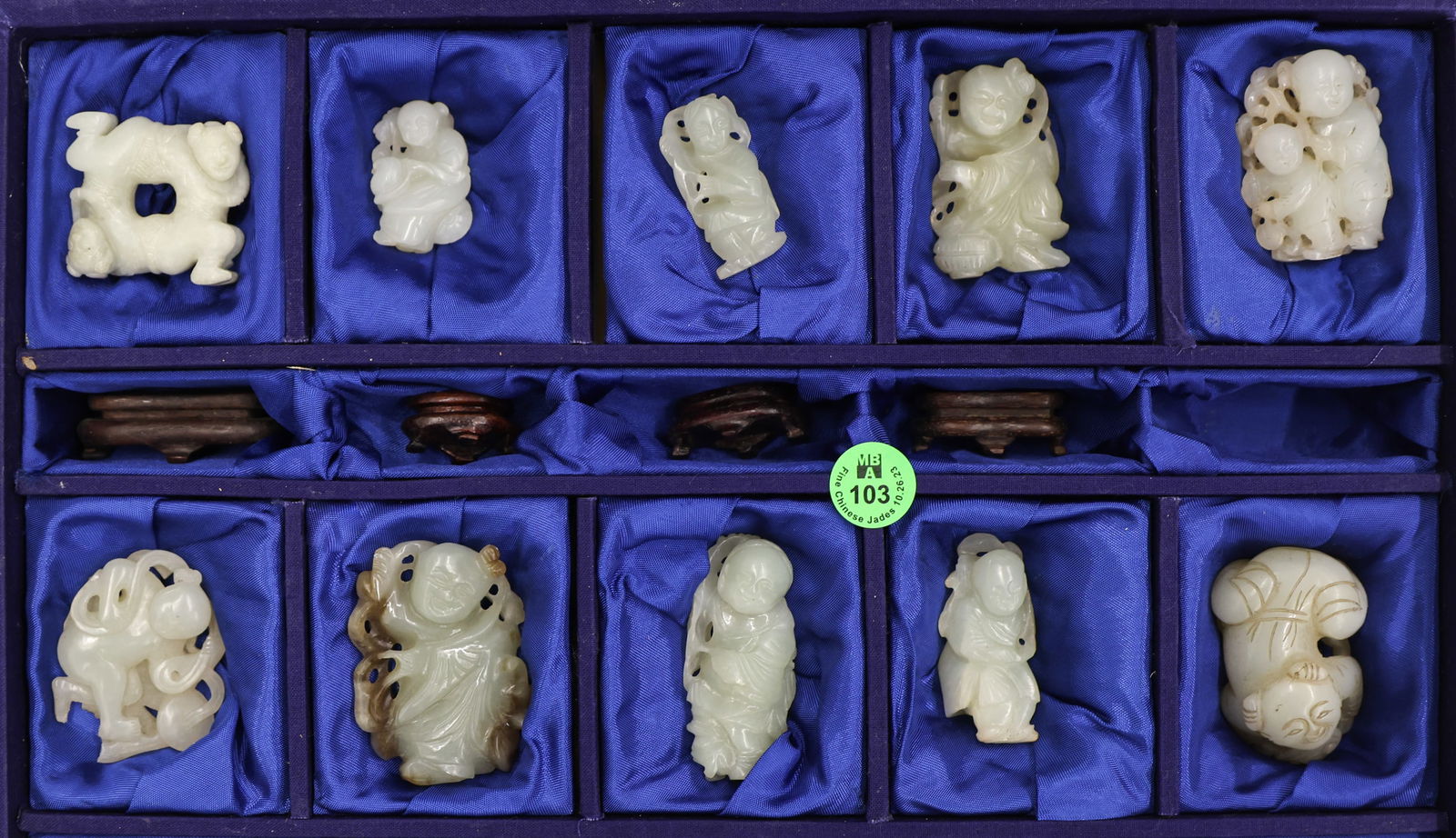 10pc Chinese Jade Children Carvings (1 of 7)