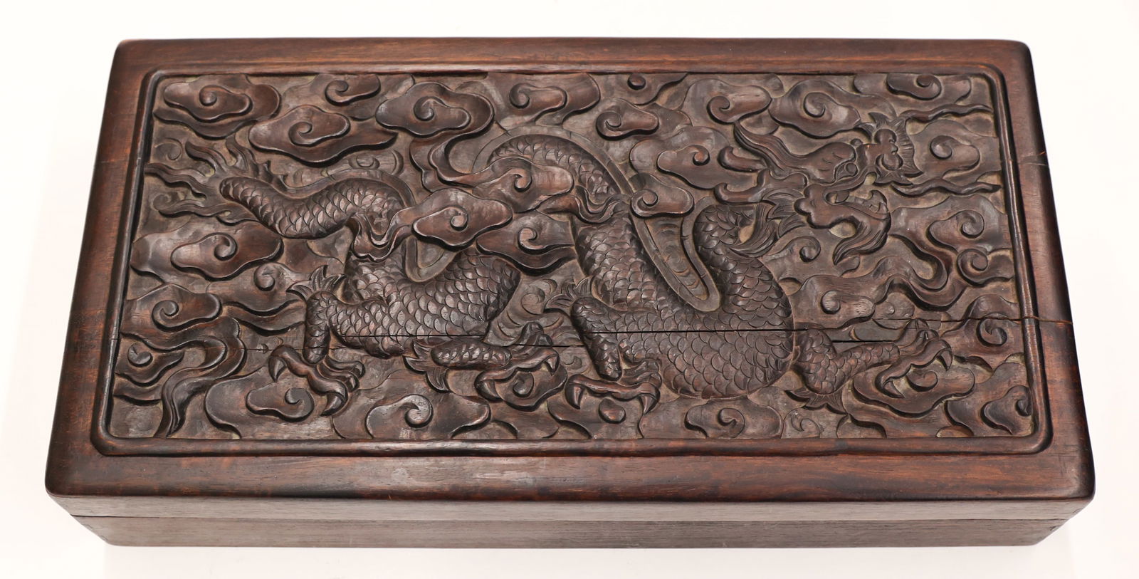 Chinese Rosewood Dragon Document Box (1 of 2)