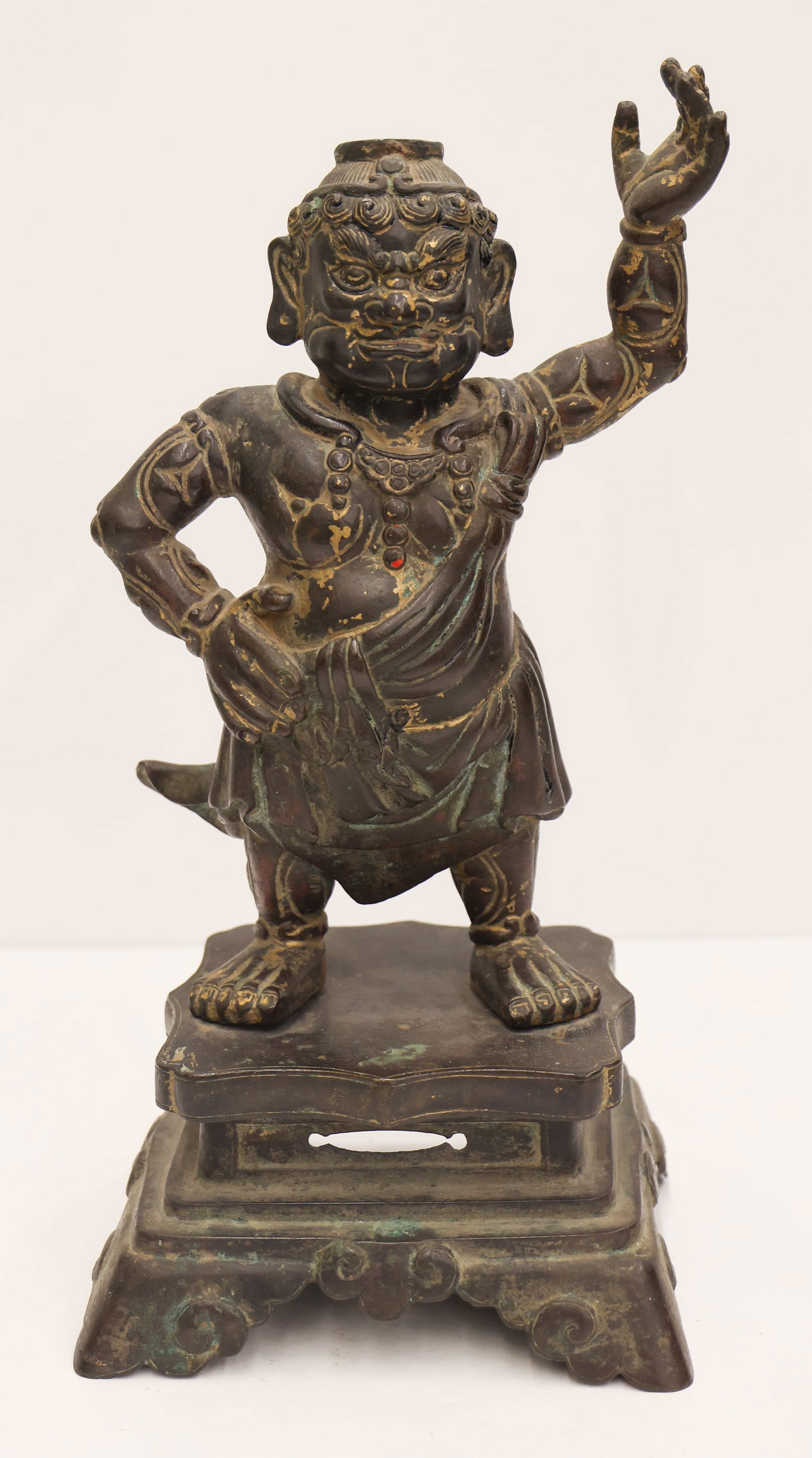 Chinese Parcel Gilt Standing Bronze Buddha (1 of 4)