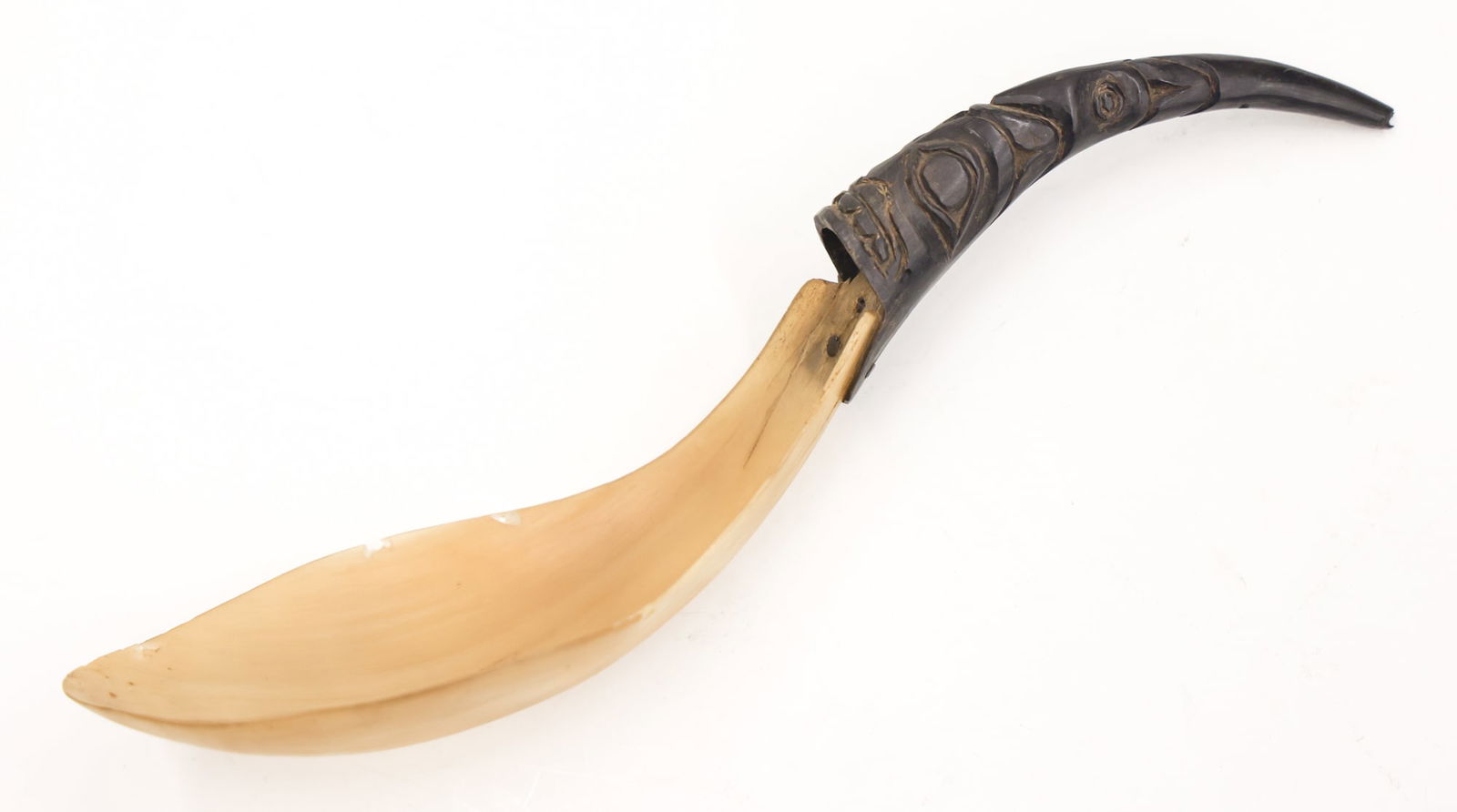 Antique Haida Carved Horn Spoon (1 of 4)