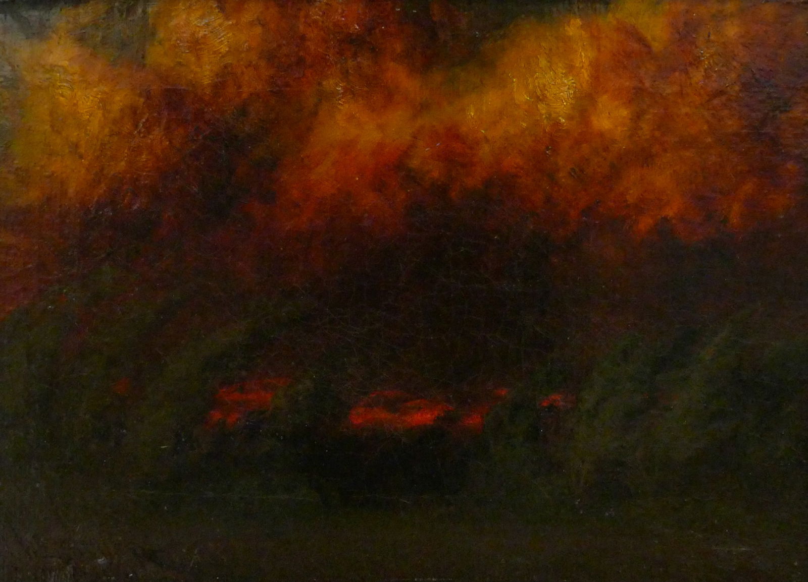 James Everett Stuart ''Sunset Storm - Olympia, Wash." Oil (1 of 3)