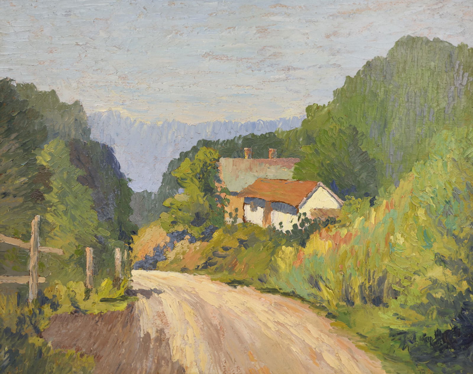 Thomas Harmer ''Vashon Island Road'' Oil (1 of 2)