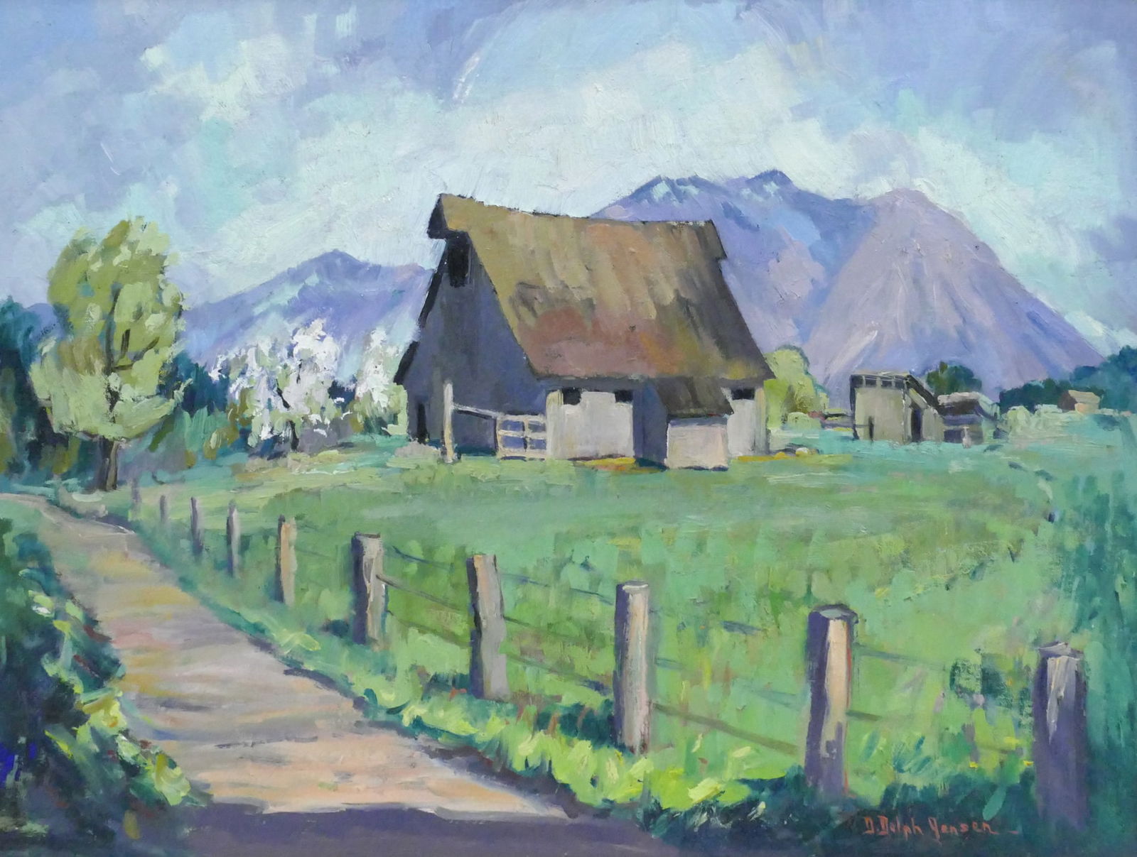 Dorothy Dolph Jensen ''Spring Near Falls City'' Oil (1 of 3)