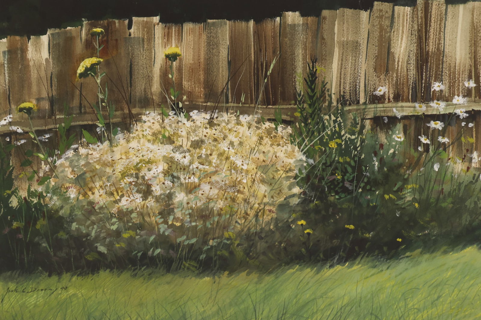 Jack Dorsey ''Garden Flowers'' 1999 Watercolor (1 of 2)