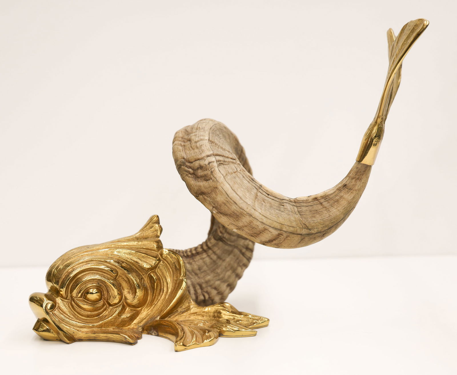 Gabriella Crespi ''Delfino'' Dore Bronze Table Dolphin (1 of 3)