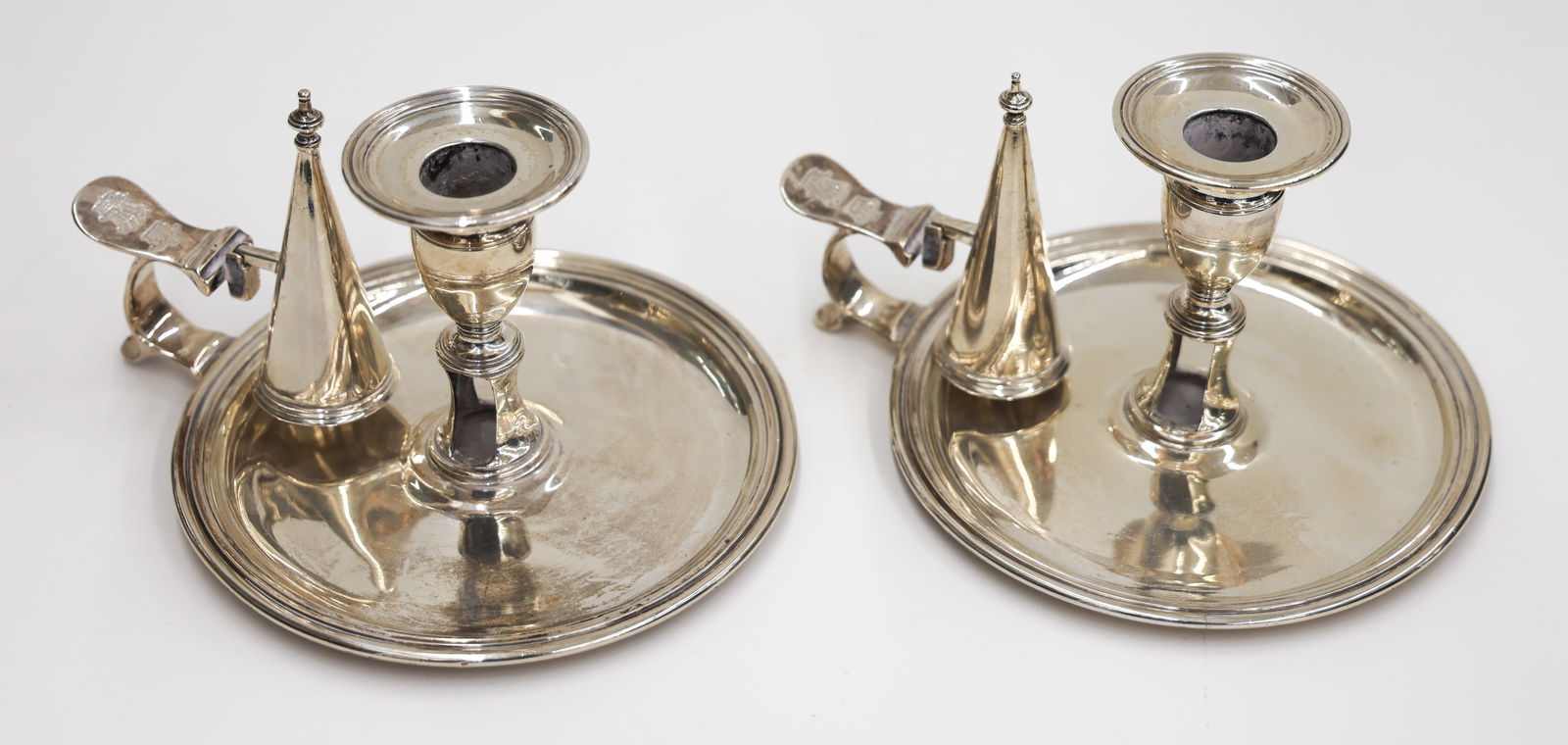 Pair of Georgian Silver Chamber Sticks (1 of 2)