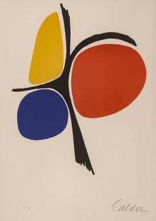 Alexander Calder ''Maison des Arts'' 1971 Lithograph: Alexander Calder (1898-1976 American) ''Maison des Arts et Loisirs de Sochaux'' 1971 Color Lithograph 30''x21'' Image. Pencil signed and numbered 63 of 75 edition lower margin. Framed 43''x33''. Excel