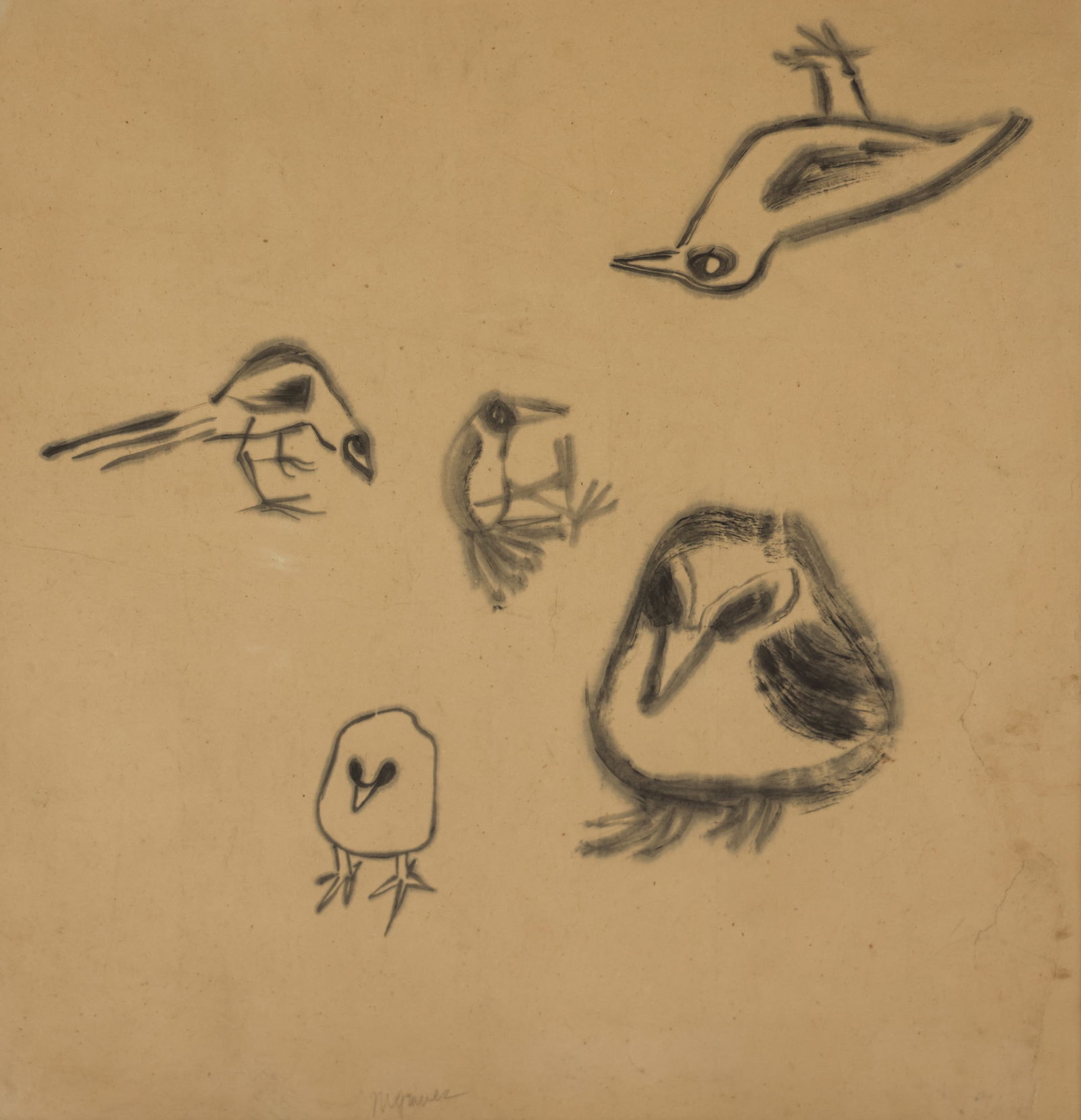 Morris Graves ''The Birds'' 1943 Sumi Ink (1 of 4)