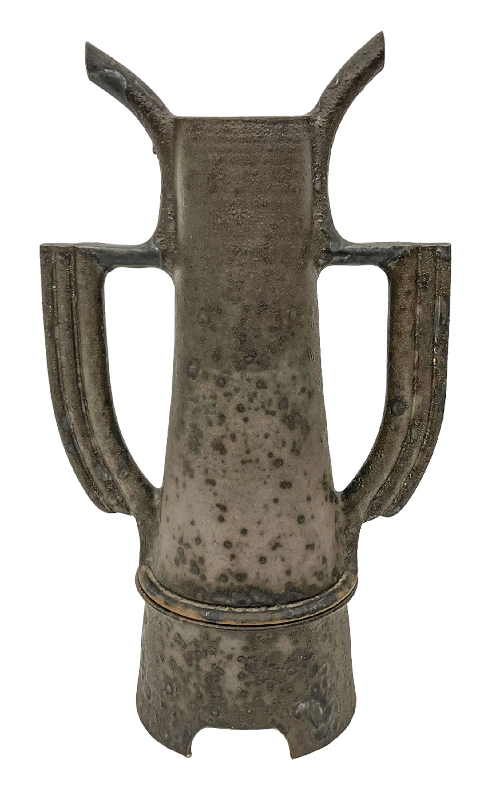 Anne Hirondelle ''Vessel with Stand'' Soda Fired Ceramic (1 of 1)