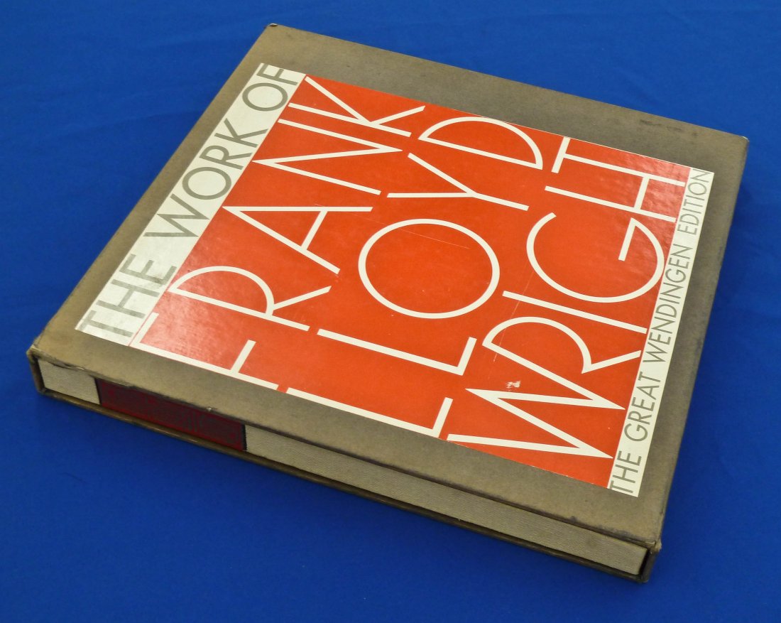 1965 ''The Work of Frank Lloyd Wright'' The Great: 1965 ''The Work of Frank Lloyd Wright'' The Great Wendingen Edition Book in Slipcase.