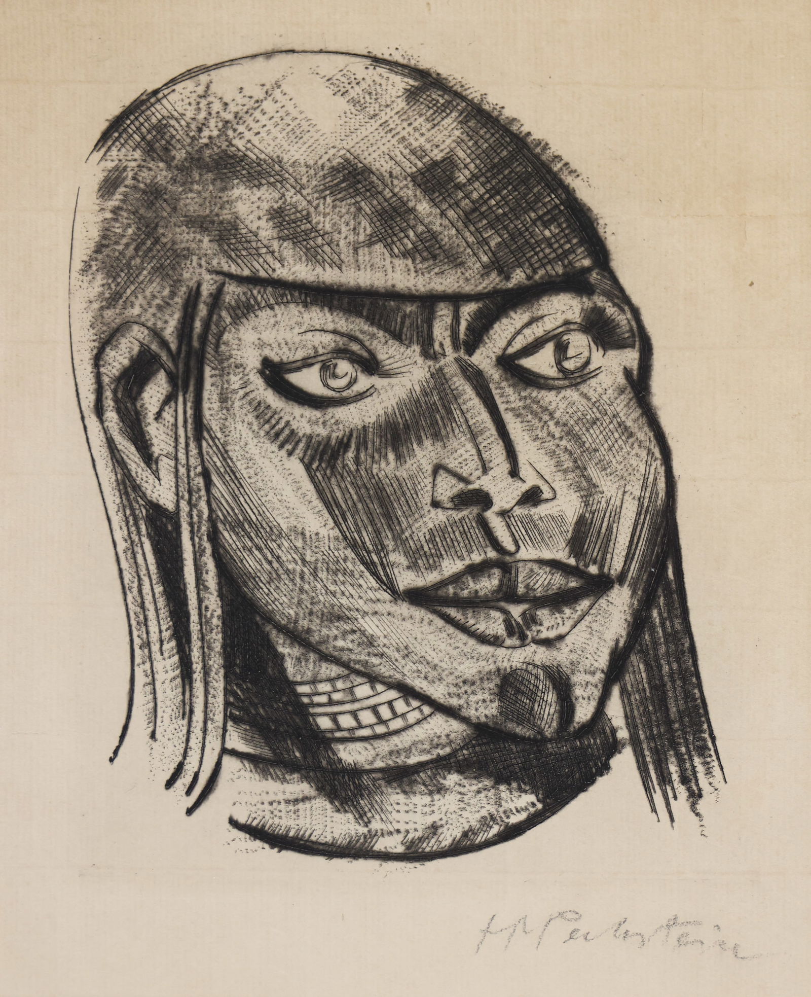 Max Herman Pechstein ''Palau Madchen'' 1917 Drypoint (1 of 2)