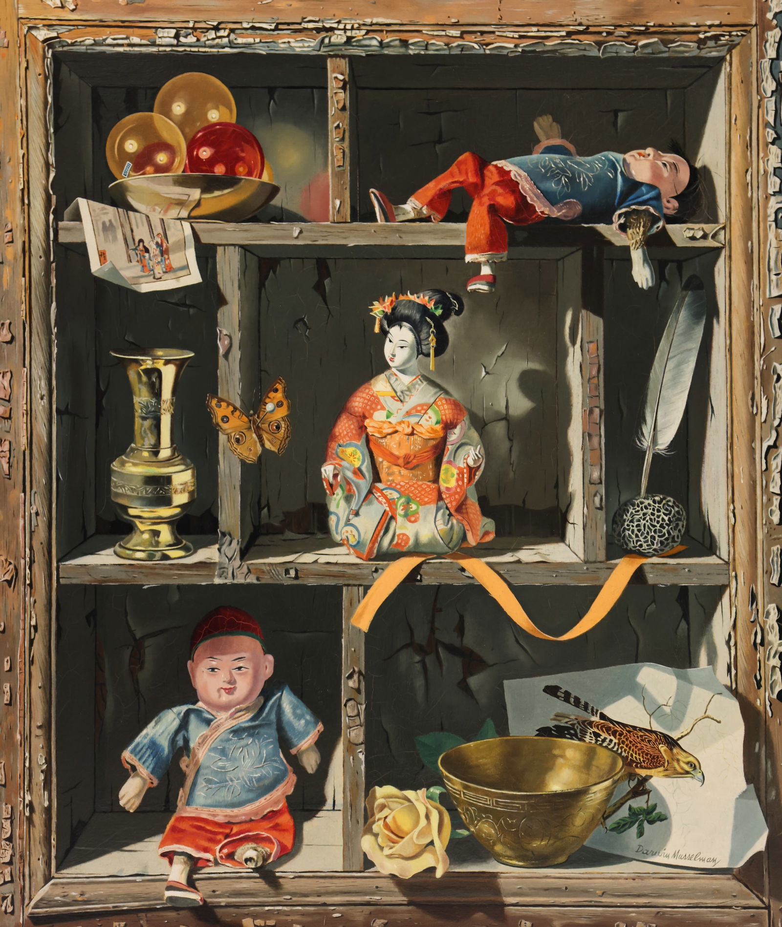 Darwin Musselman ''Madame Butterfly'' 1967 Oil (1 of 2)