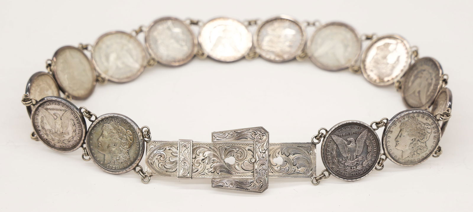 Morgan Smith Sterling American Silver Dollar Belt (1 of 3)