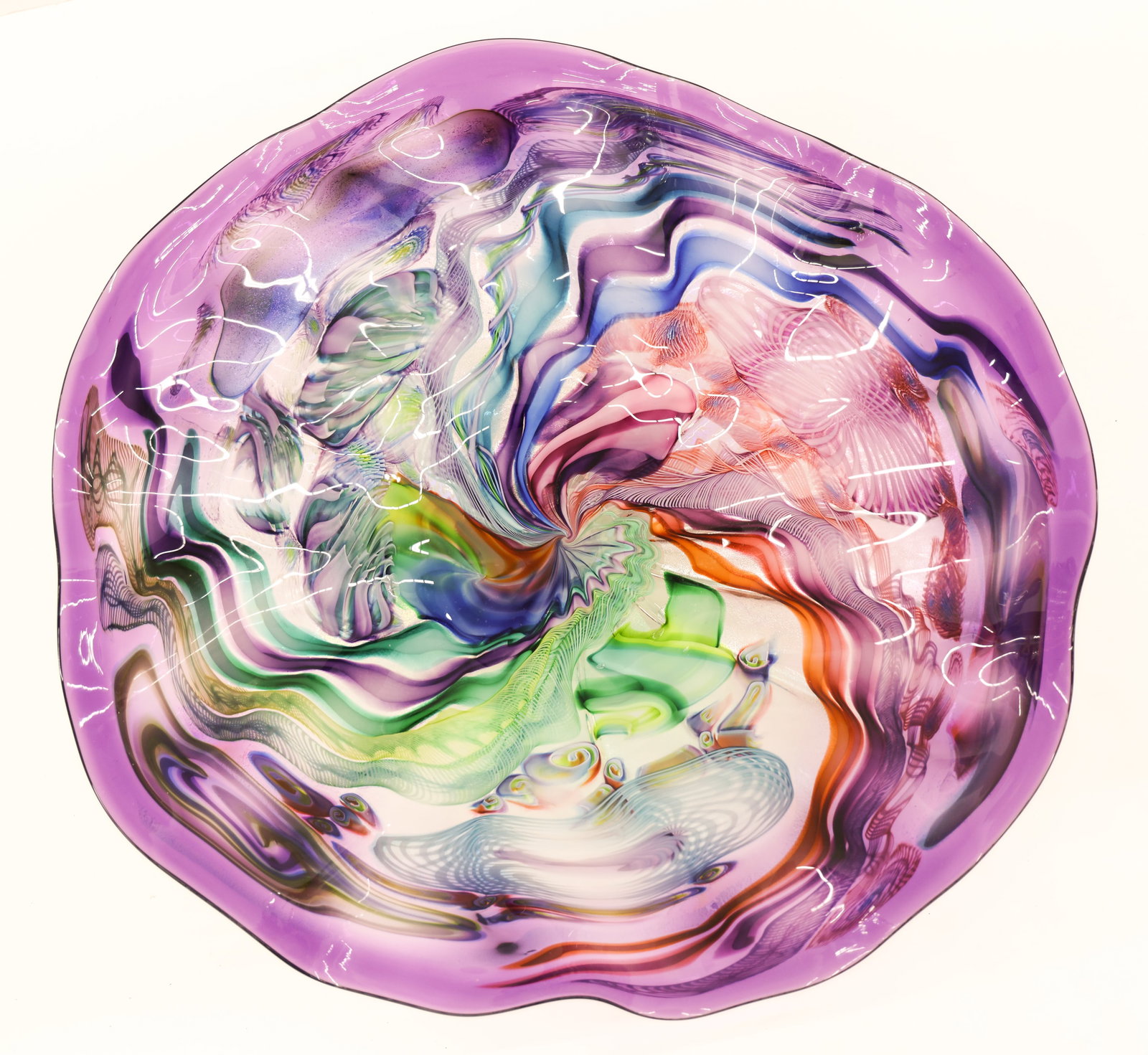 James Nowak ''Large Aquarium Center Bowl'' Glass (1 of 2)