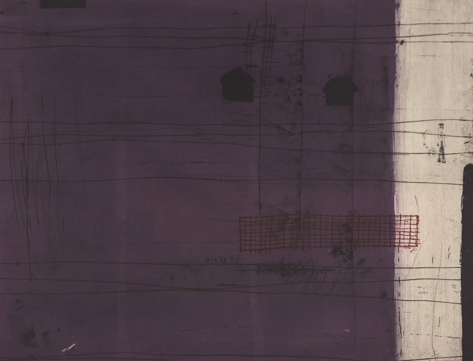 Yoko Hara ''Untitled'' (Abstract) Aquatint Etching (1 of 2)