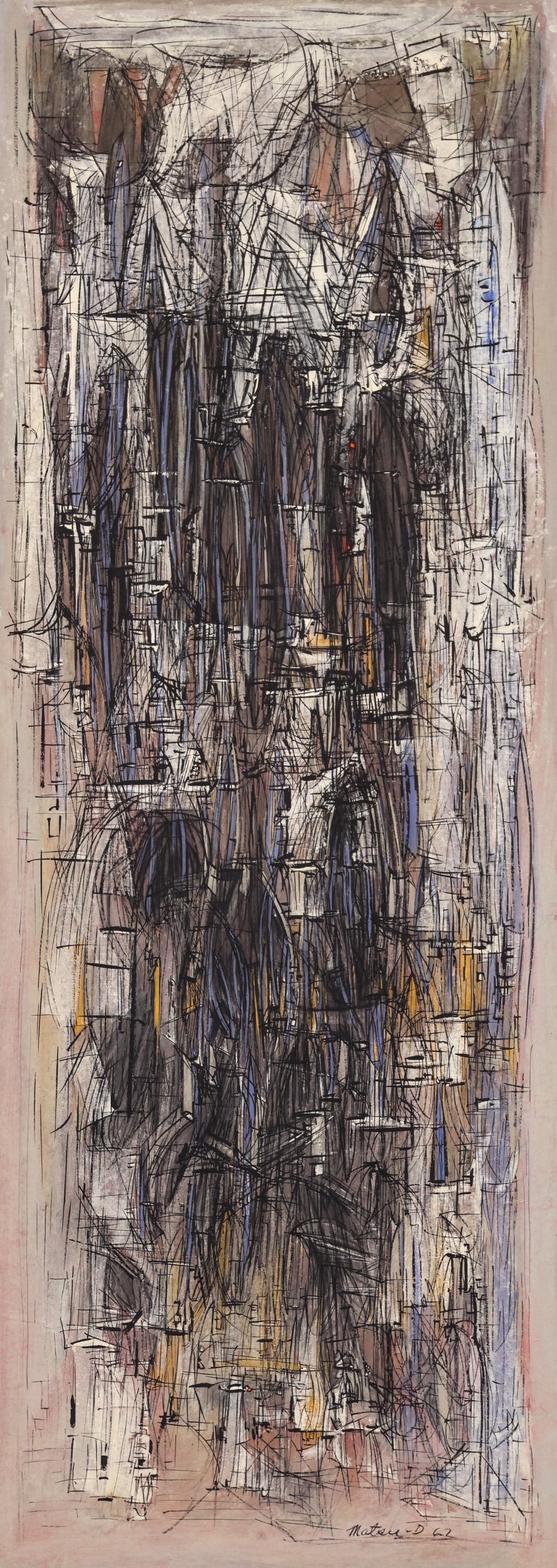 John Matsudaira ''Place of Worship'' 1962 Casein (1 of 3)