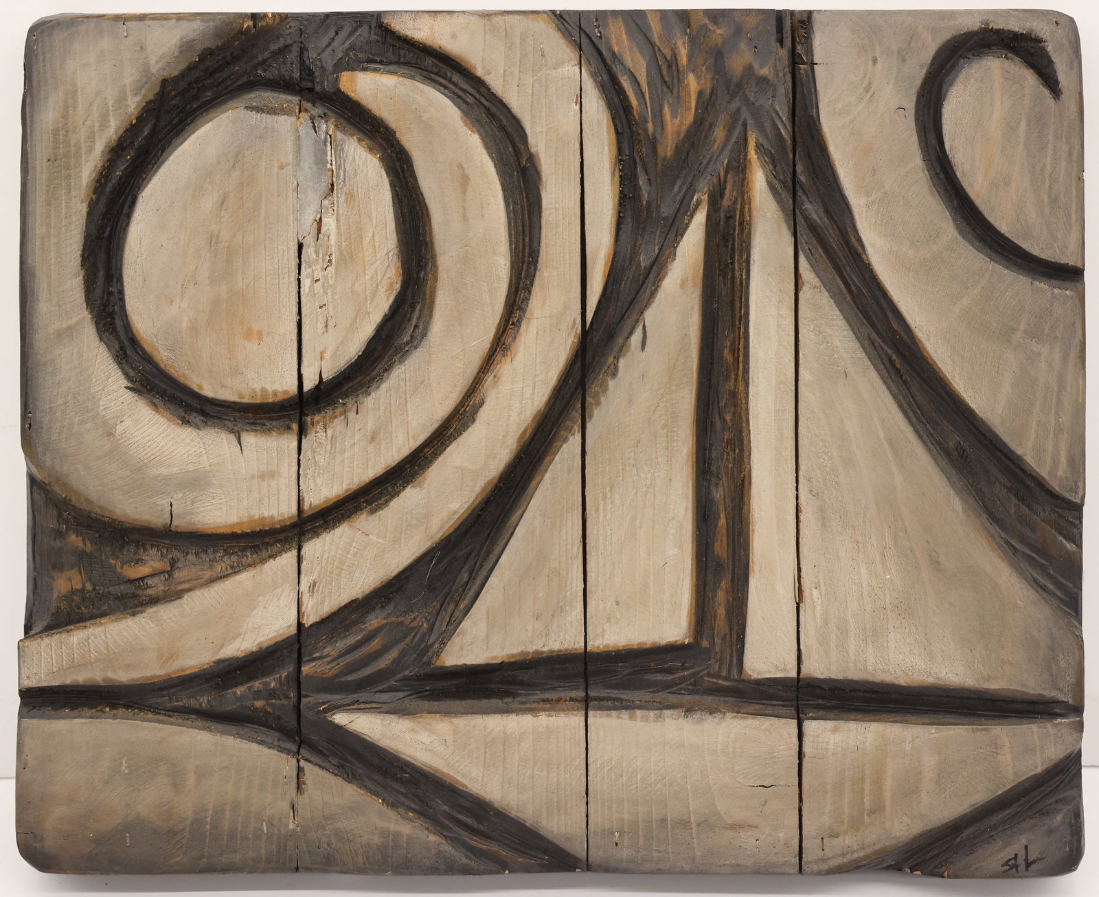 Steve Jensen ''A Sailors Life'' 2001 Carved & Painted: Steve Jensen (b.1955 Washington) ''A Sailors Life'' 2001 Carved & Painted Wood 16''x20'' Image. Signed l.r. and titled on verso. Excellent condition.