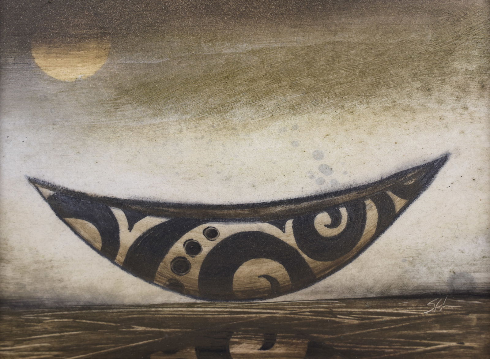 Steve Jensen ''A Boat Ruth'' Oil (1 of 2)