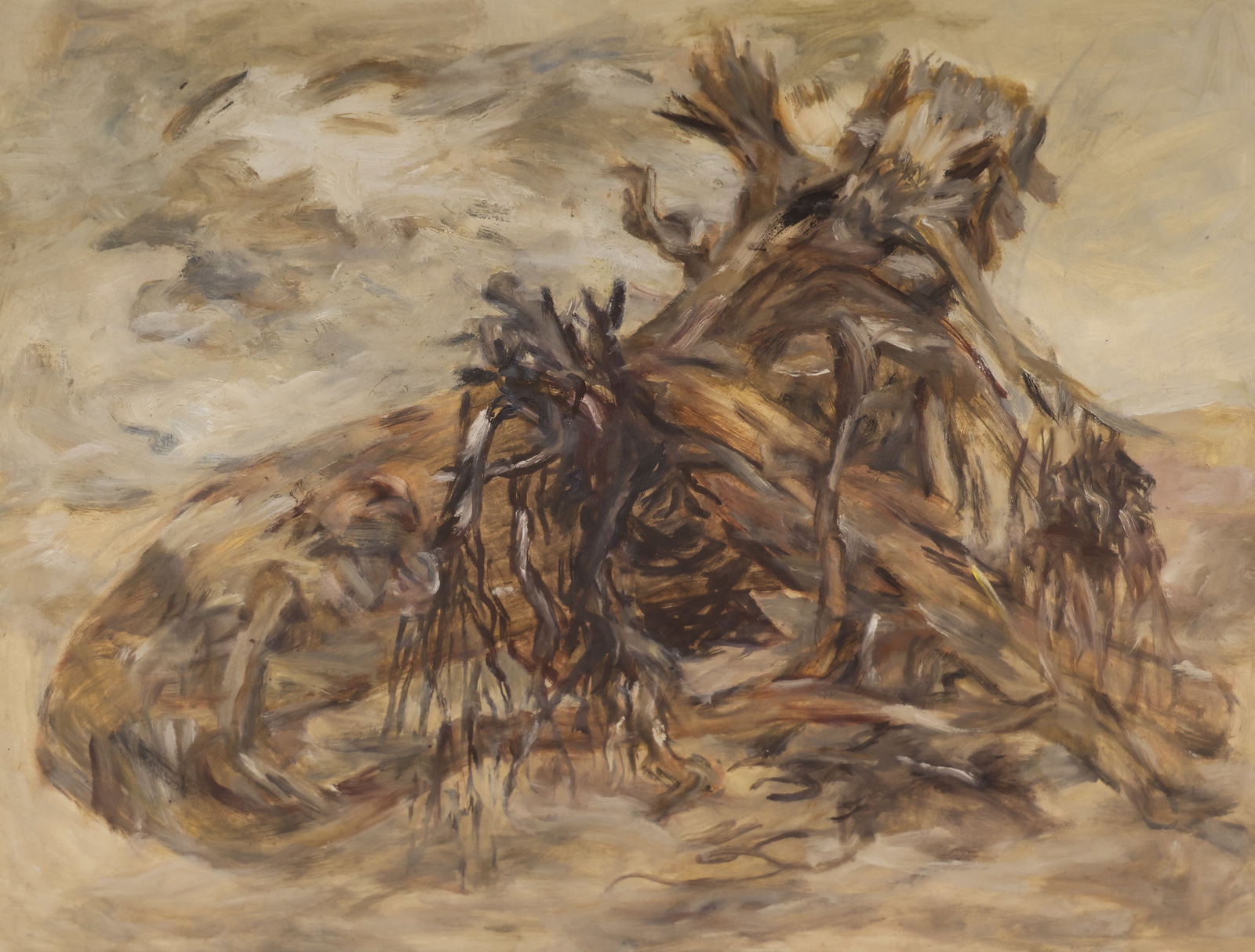 Albert C. Runquist ''Driftwood Stump'' Oil (1 of 2)