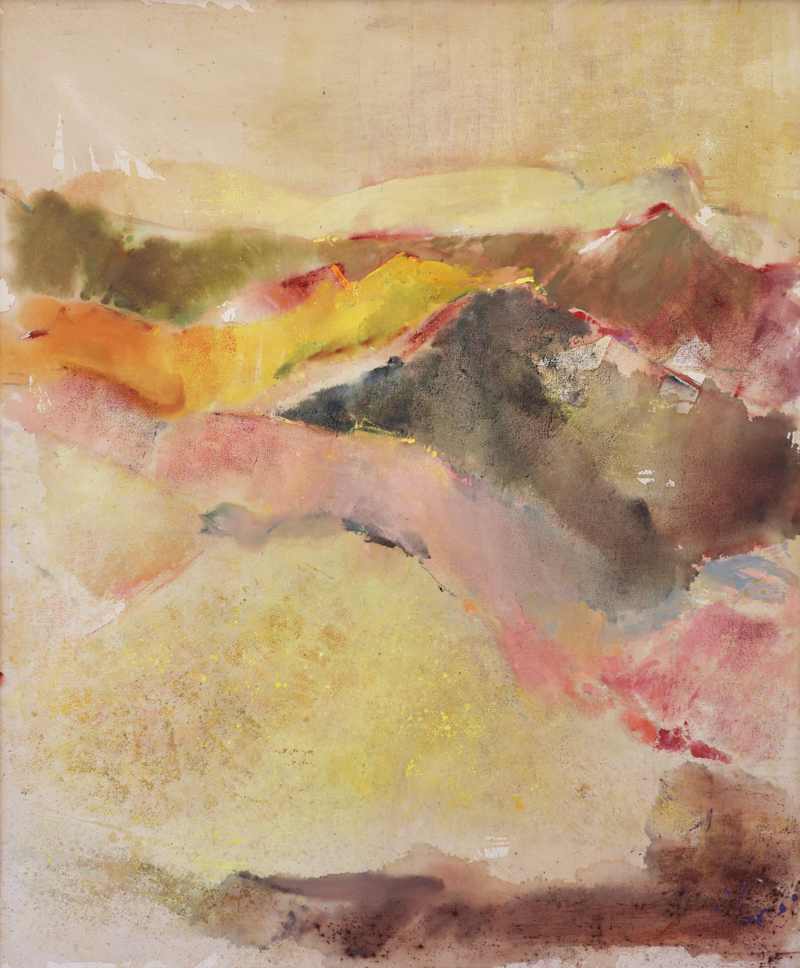Maryann Harman ''Beckley'' Large Acrylic: Maryann Harman (b.1935 American) ''Beckley'' Acrylic on Canvas 58''x70'' Image. Signed and titled on verso. Gallery framed 72''x60''. Excellent condition.