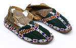 Pair Antique Plains Indian Beaded Moccasins