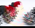 Pair Old Plains Indian Beaded Child's Moccasins