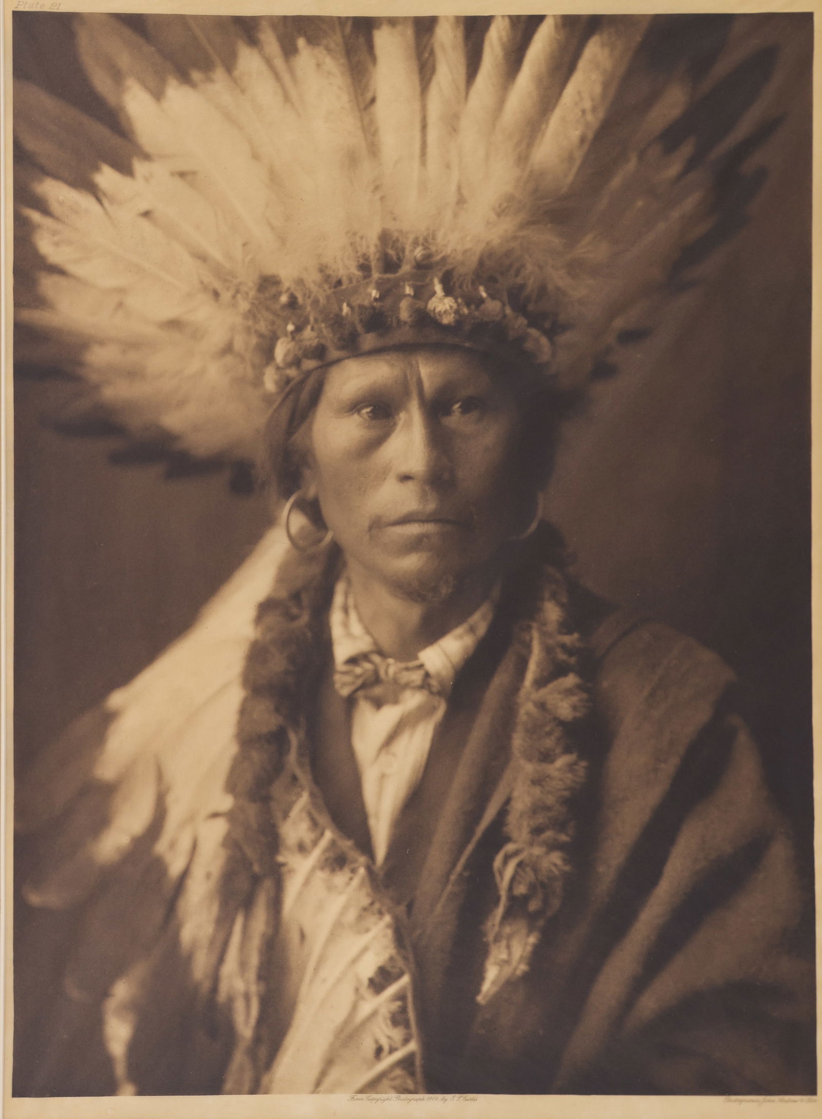 Edward Curtis ''Chief Garfield, Jicarilla'' 1904 Photogravure (1 of 2)