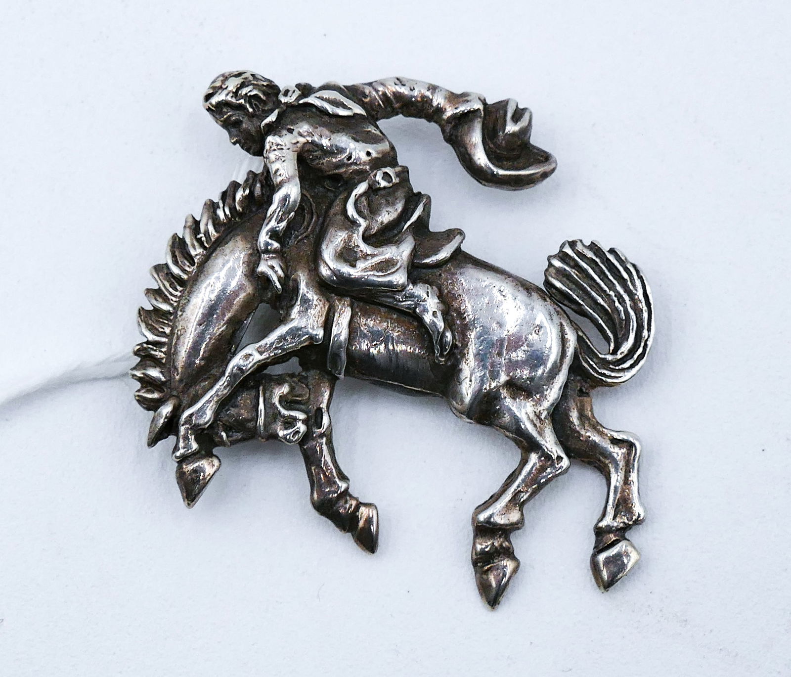 Edward Bohlin Sterling Bronco Buster Brooch (1 of 3)