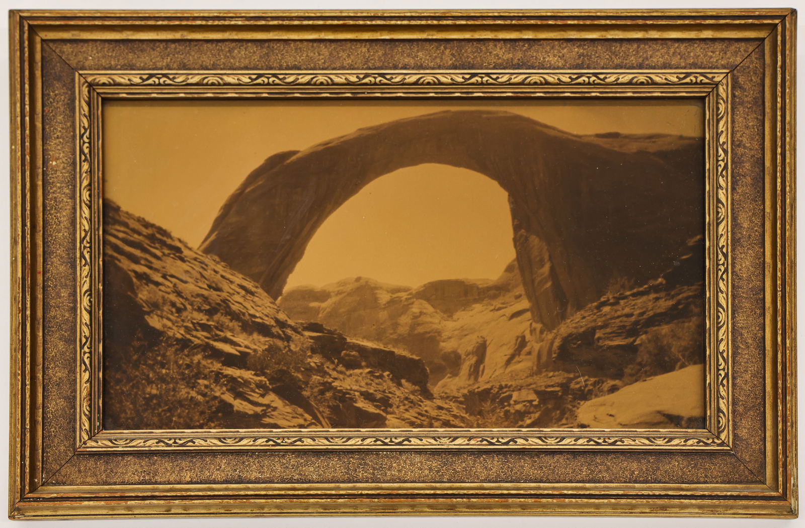 Antique Rainbow Arch Utah Orotone Photograph (1 of 1)