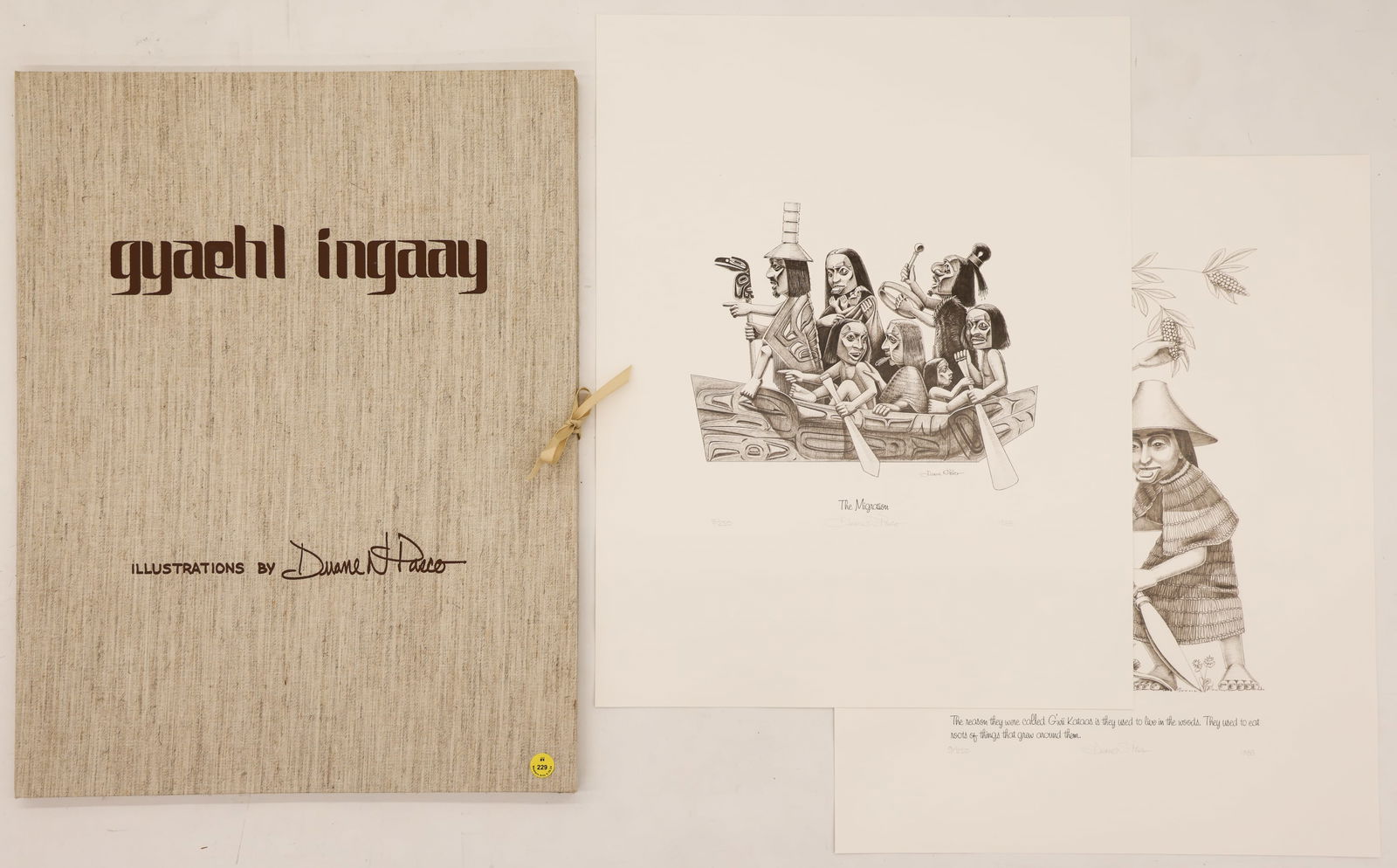 Duane Pasco ''Gyaehl Ingaay'' 1988 Print Suite (1 of 2)