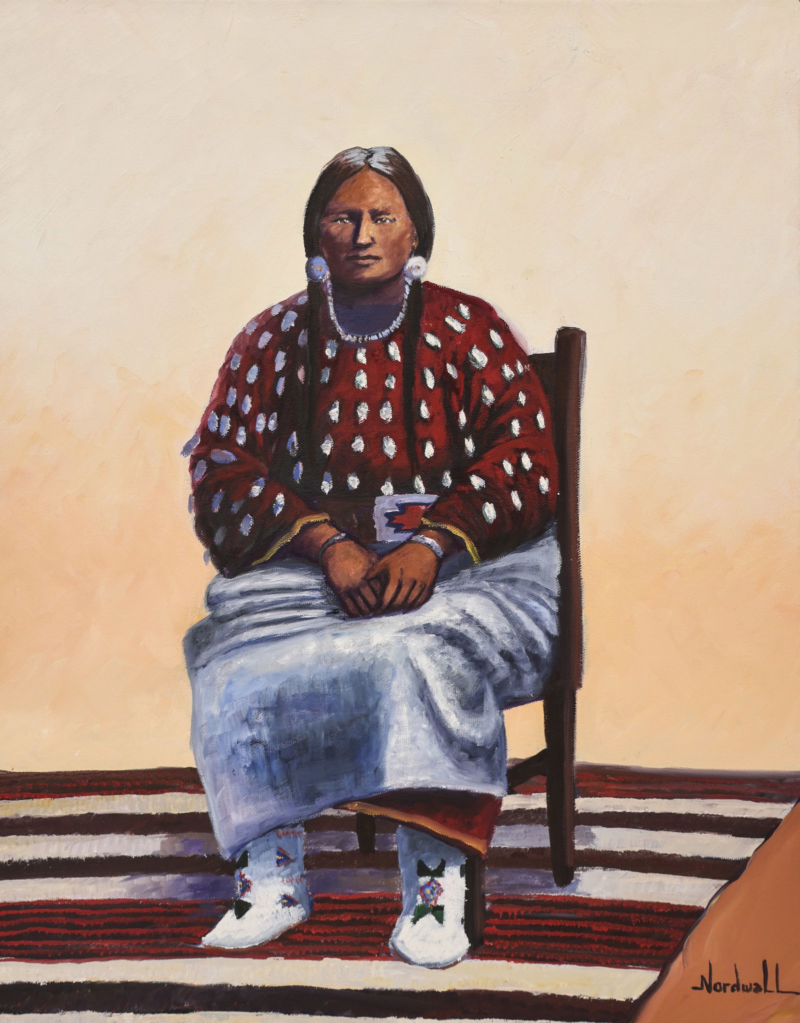 Raymond Nordwall ''Crow Matriarch'' (Indian) Oil (1 of 1)