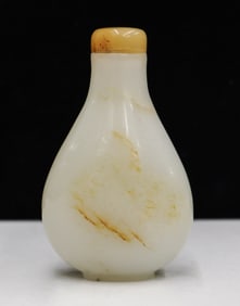Chinese White Jade Russet Skin Snuff Bottle
