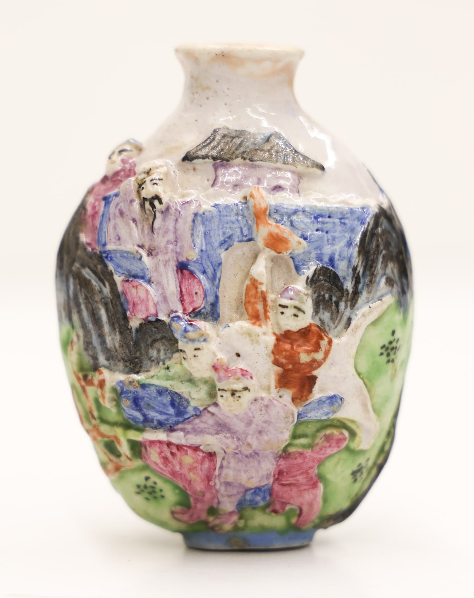 Chinese Molded Porcelain Snuff Bottle (1 of 3)