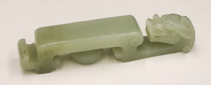 Chinese Jade Archaic Dragon Belt Hook