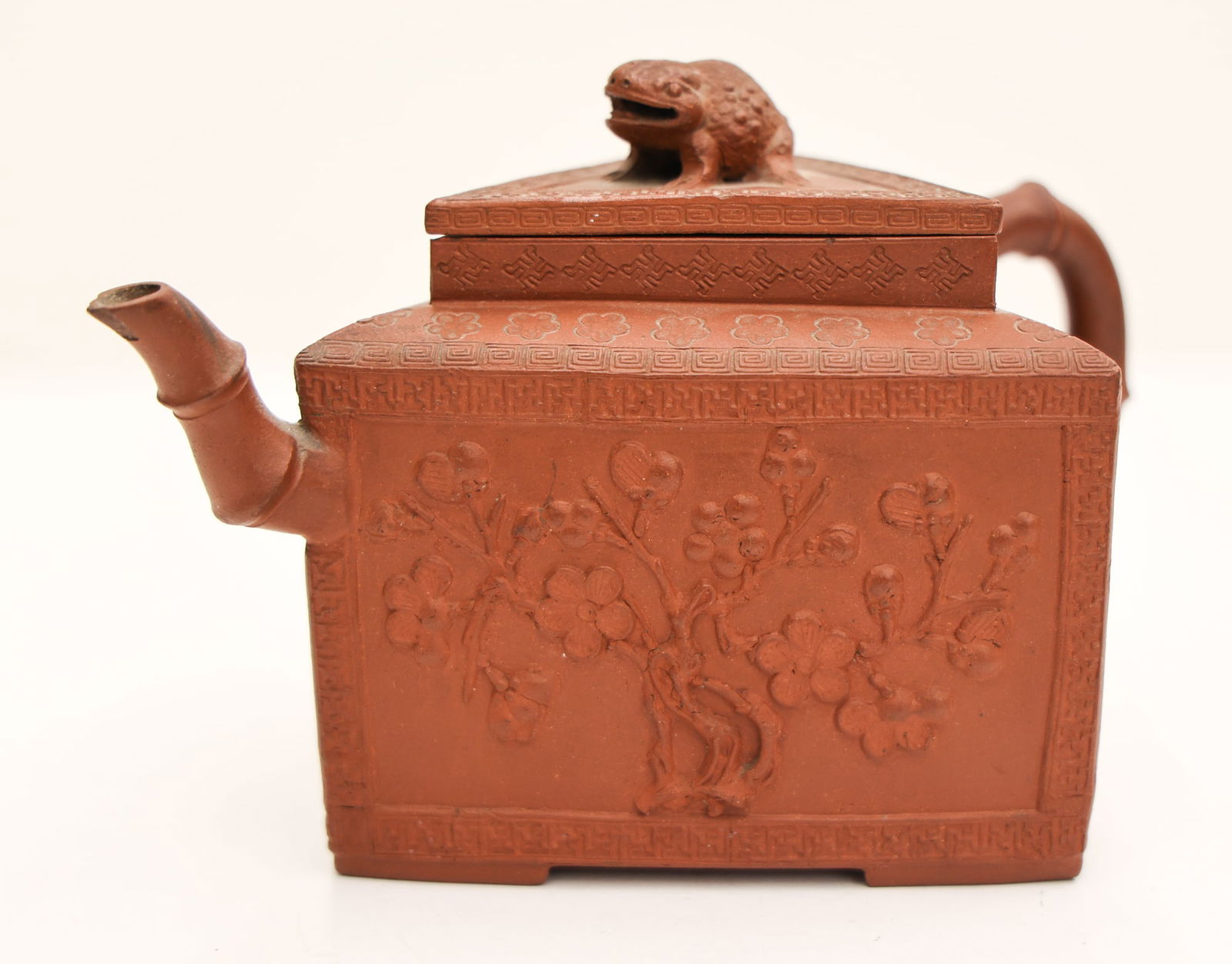 Chinese Export Molded Yixing Teapot (1 of 8)