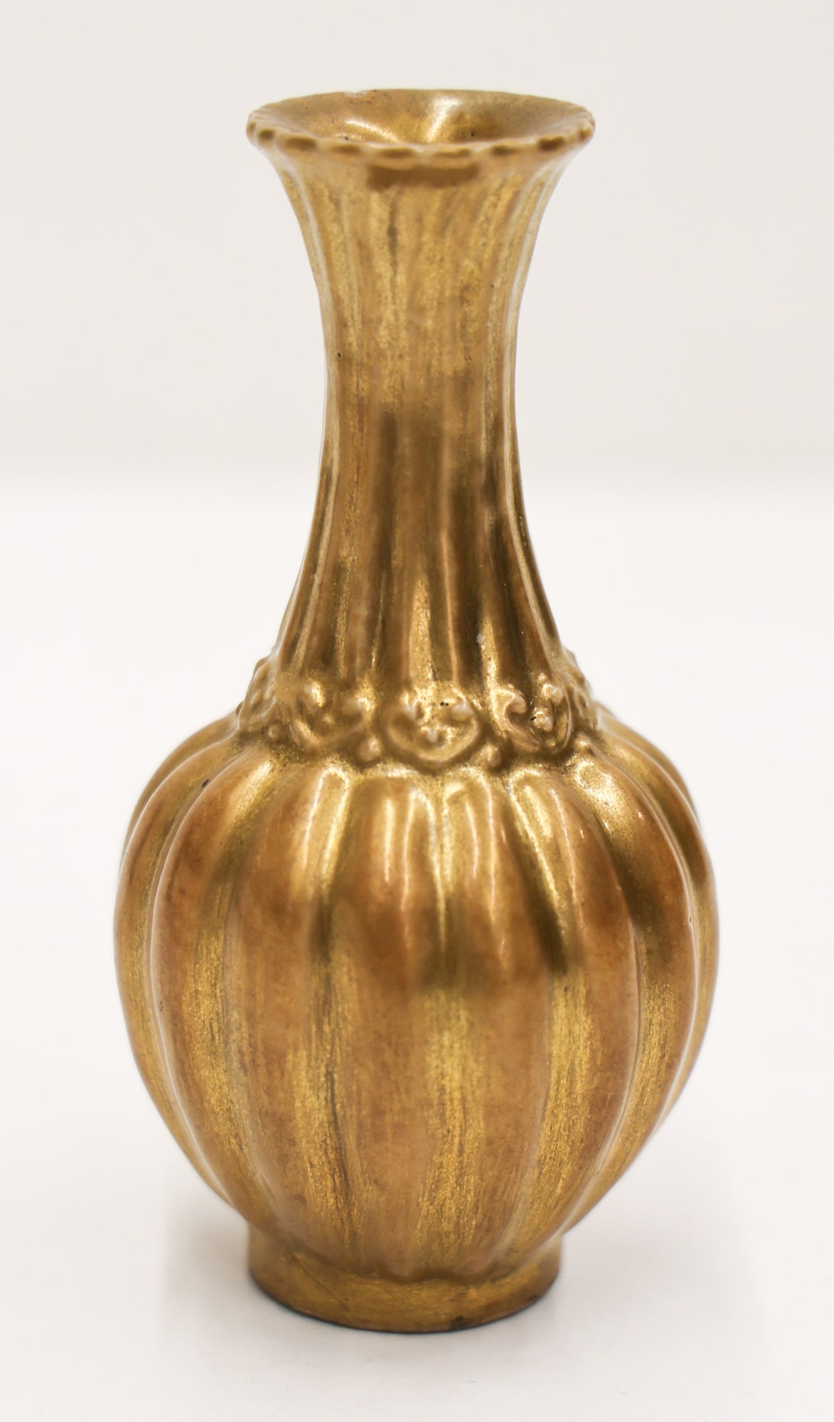 Chinese Gilt Porcelain Miniature Vase (1 of 3)