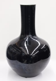 Chinese Mirror Black Monochrome Large Vase