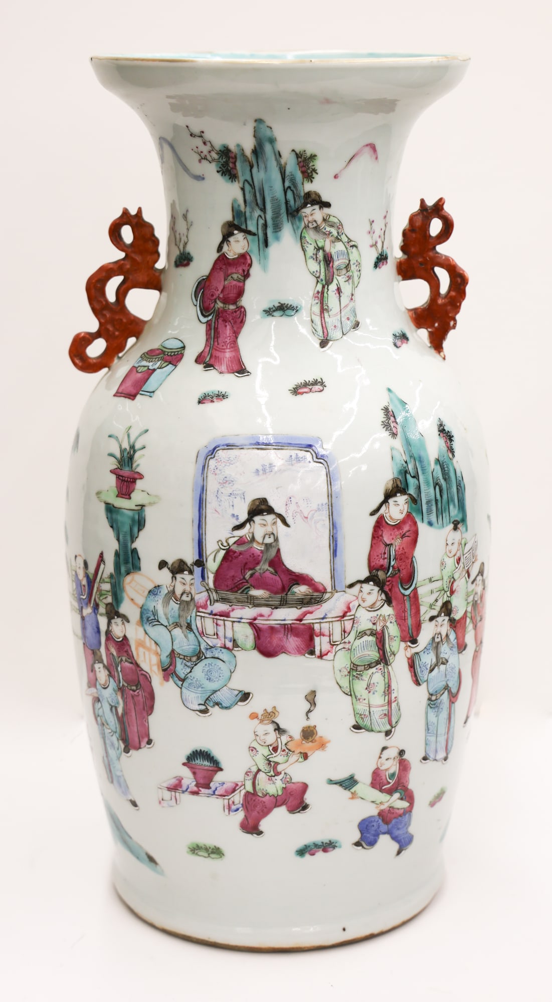 Chinese Famille Rose Porcelain Baluster Vase (1 of 3)