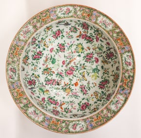 Chinese Rose Canton Porcelain Wash Basin
